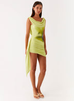 Good Fortune Mini Dress - Lime