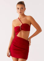 Gossip Mini Dress - Red