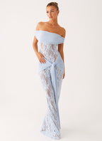 Gracie Twist Maxi Dress - Blue