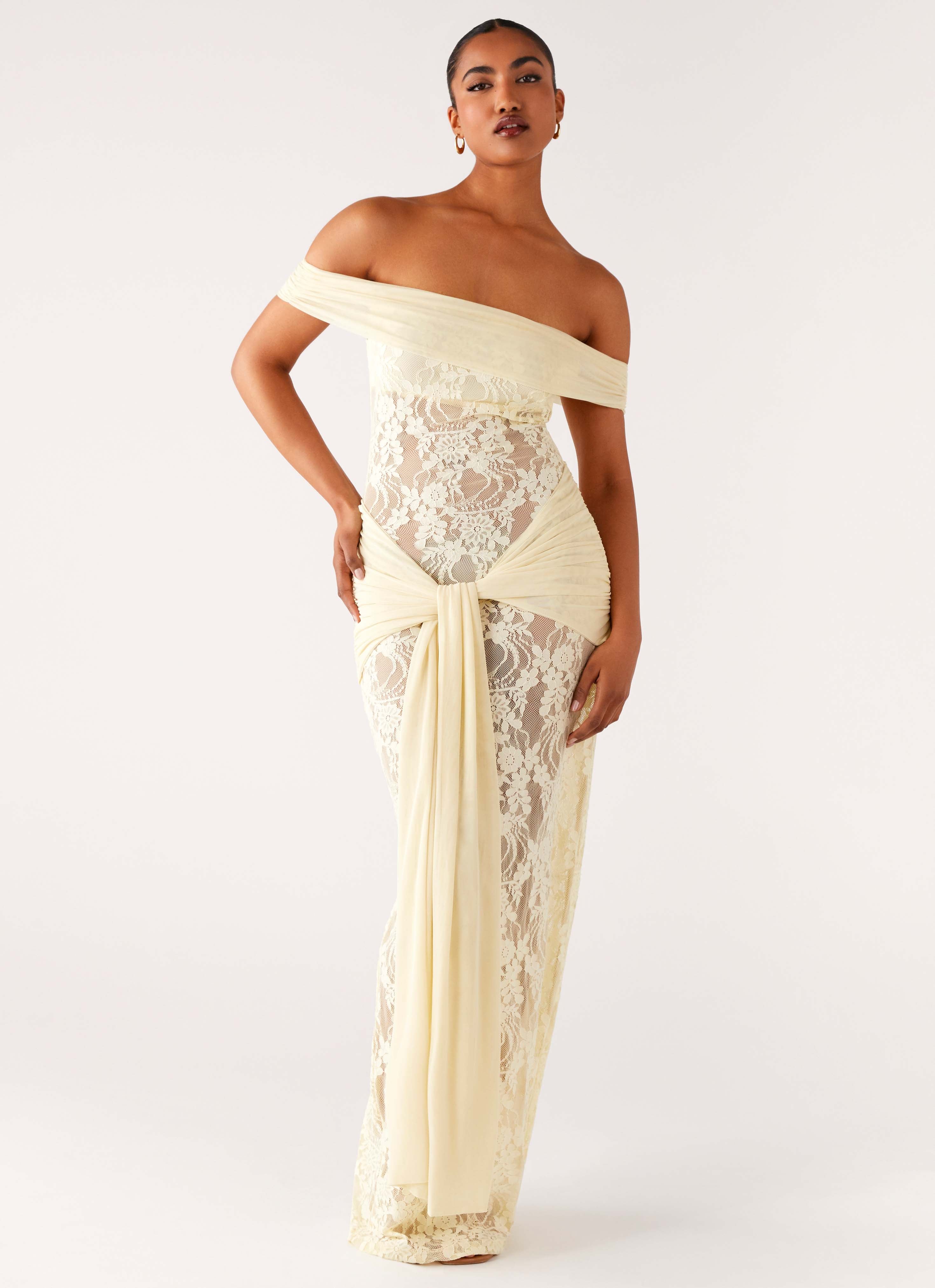 Gracie Twist Maxi Dress - Yellow