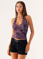 Hanny Halter Top - Purple