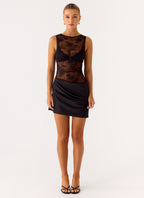 Harlem Lace Mini Dress - Black