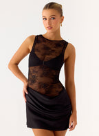 Harlem Lace Mini Dress - Black