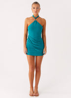 Henrietta Mini Dress - Turquoise