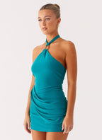 Henrietta Mini Dress - Turquoise