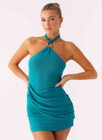 Henrietta Mini Dress - Turquoise