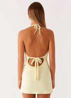 High Tide Swim Mini Dress - Pastel Yellow