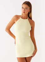 High Tide Swim Mini Dress - Pastel Yellow