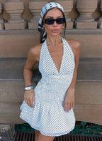 Holden Mini Dress - White Polkadot