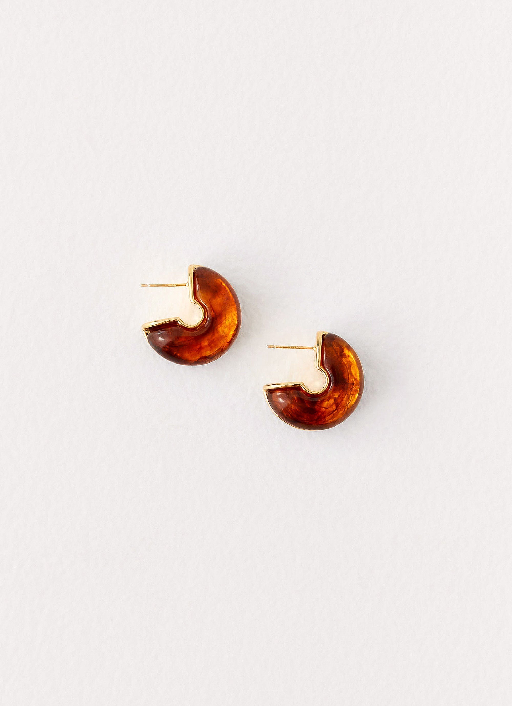 Hugo Earrings - Brown