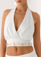 Ignite It Button Top - White