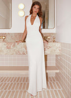 Ilaria Halter Maxi Dress - White