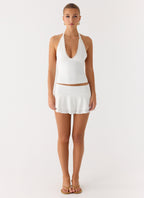 Illuminate Halter Top - White