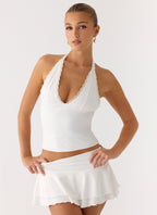 Illuminate Halter Top - White