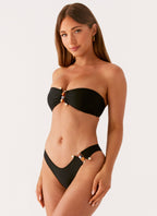 Ilyana Bandeau Bikini Top - Black