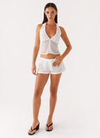 Imaan Halter Top - White