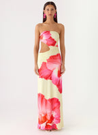 In The Rhythm Maxi Dress - Yellow Floral Spritz