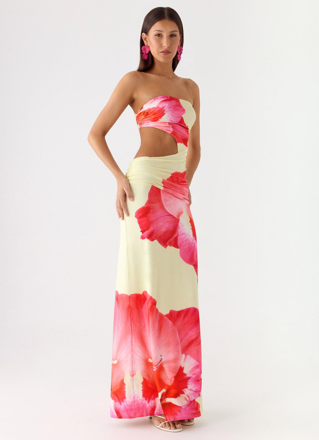 In The Rhythm Maxi Dress - Yellow Floral Spritz