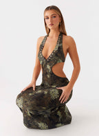 Indra Maxi Dress - Cyber Floral