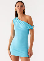 Island Time Mini Dress - Turquoise