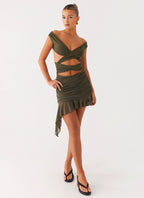 Ivy Whisper Mini Dress - Khaki
