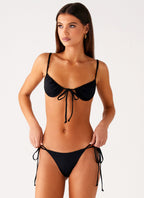 Jaiya Tie Bikini Bottom - Black