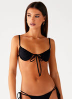 Jaiya Tie Bikini Top - Black