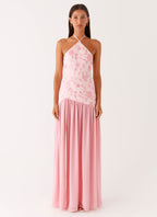 Janelle Beaded Maxi Dress - Pink