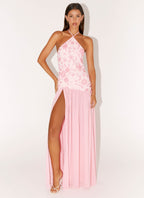 Janelle Beaded Maxi Dress - Pink
