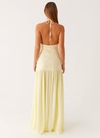 Janelle Beaded Maxi Dress - Yellow