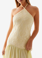 Janelle Beaded Maxi Dress - Yellow