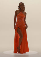 Janelle Beaded Maxi Dress - Orange