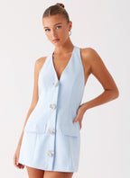 Jeanie Mini Dress - Blue