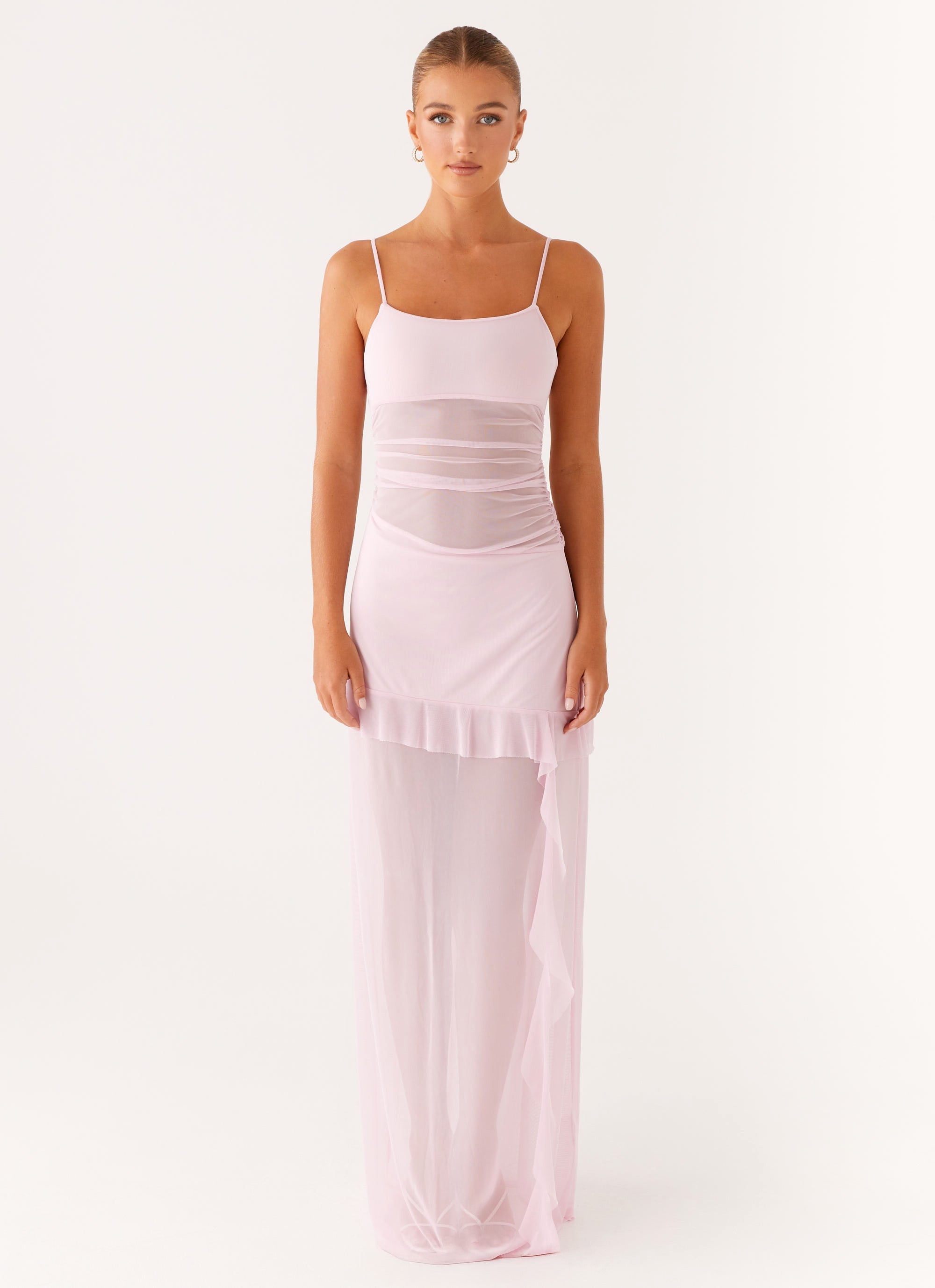Jenni Ruffle Maxi Dress - Pink