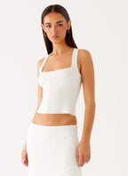 Johanna Knit Top - White