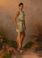 Juelz Beaded Mini Dress - Lime