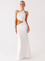 Juliander Knot Maxi Dress - White