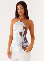 Julissa Halter Top - Bloom Wave Print