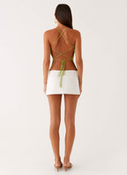 Kamilla Sequin Cami Top - Lime