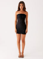 Karlina Lace Mini Dress - Black