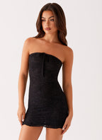 Karlina Lace Mini Dress - Black