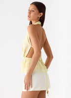 Kat Chiffon Top - Yellow