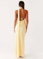 Keena Scarf Maxi Dress - Lemon