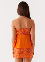 Kenya Beaded Halter Top - Orange