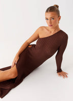 Kerri Knit Maxi Dress - Dark Chocolate