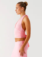 Kerrie Halter Top - Baby Pink
