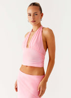 Kerrie Halter Top - Baby Pink
