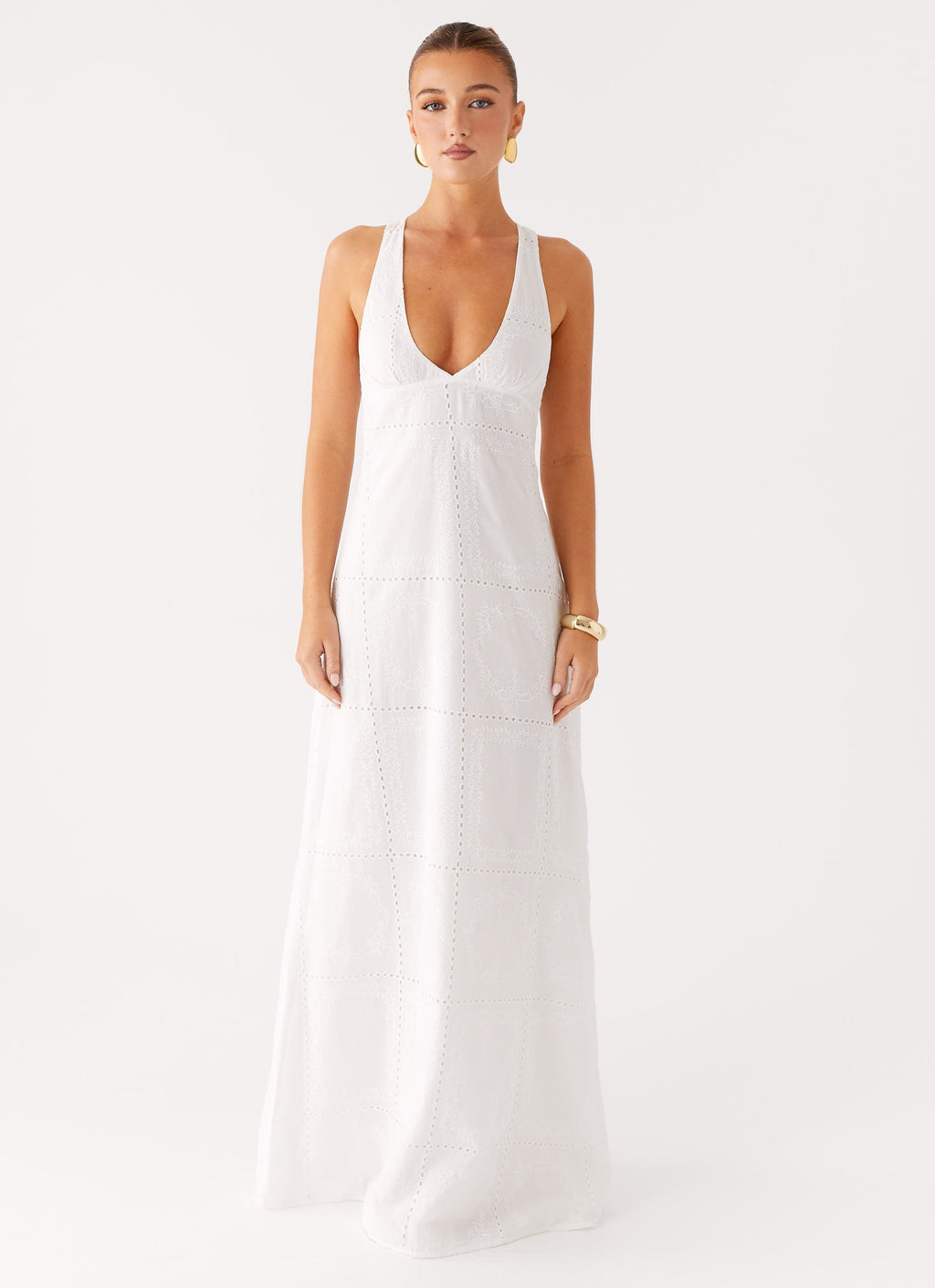 Kiana Halter Maxi Dress - White