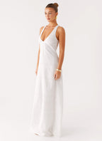 Kiana Halter Maxi Dress - White