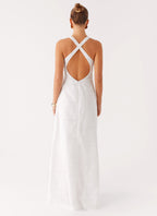 Kiana Halter Maxi Dress - White